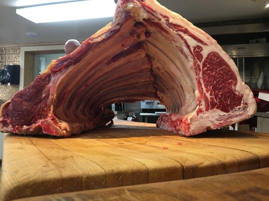 Ungraded Tomahawk we processed for a local farmer vs. our USDA Prime Tomahawk