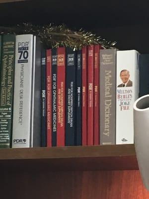 Milton Berle joke book incongruously included on the medical reference shelf!