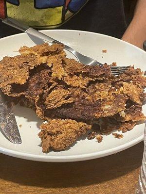 chicken fried steak to go (absolutely just breading that was fried too long with 0.0001% meat)