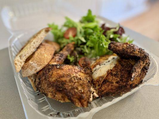 World Famous Half Roasted Chicken with Salad