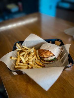 #2 Cheeseburger Combo with bacon and avocado with fries