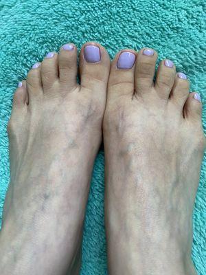 My Pedi, done by Marina, lovely spring lavender vibes