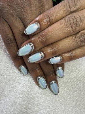 Hard gel fill with 3d nail art