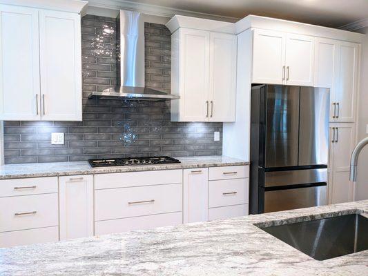 Beautiful kitchen renovation in Germantown, MD. Increased functionality and storage space.