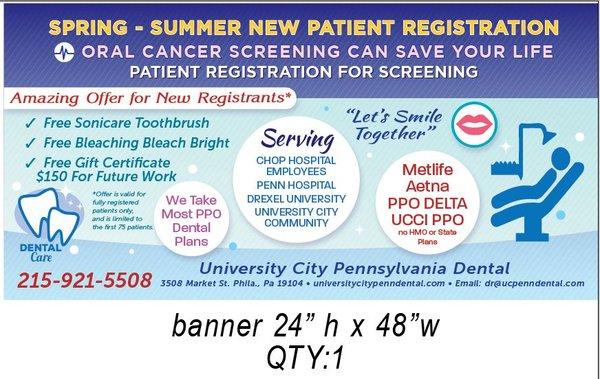 amazing offer for newly registered patients.'Let's Smile Together"