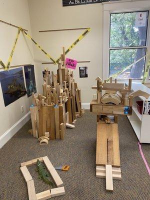 Blocks!!!! The kids worked together and built this city!