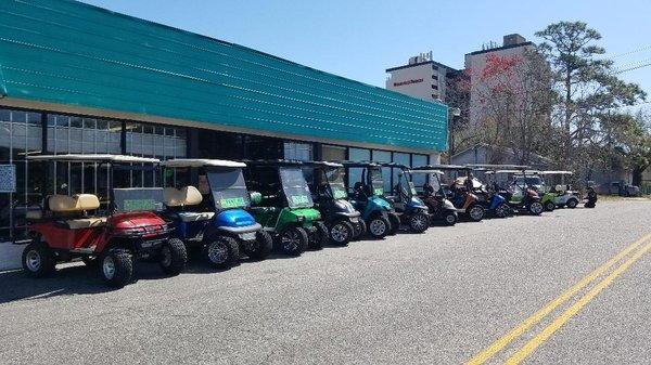 lifted and custom golf carts available