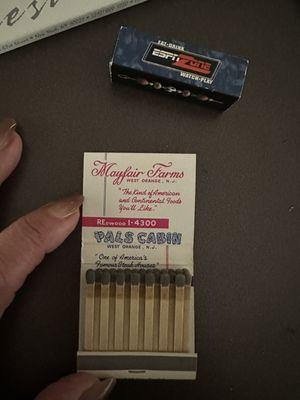 Matchbooks of a place I'v enjoyed so much