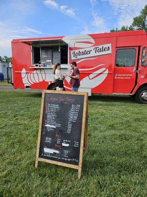 Lobster Tales Food Truck with their menu