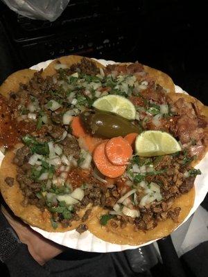 Tacos  Asada Al Pastor y Tripa