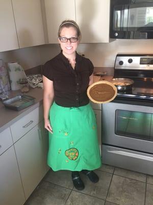 Skirt made in the 50s style representing Florida Orange Growers Badge.