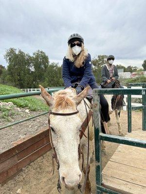 Me a horse named Rex my dad and his horse big John