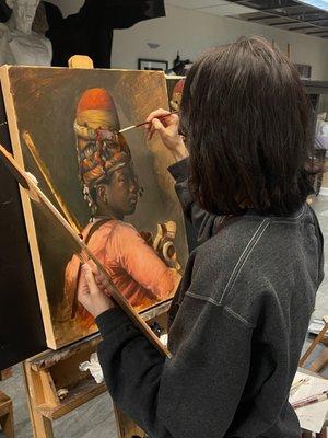 Portrait painting class