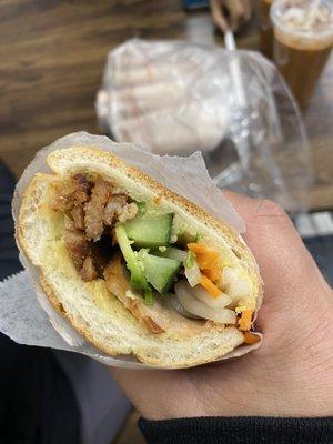 Bbq pork banh mi - $8