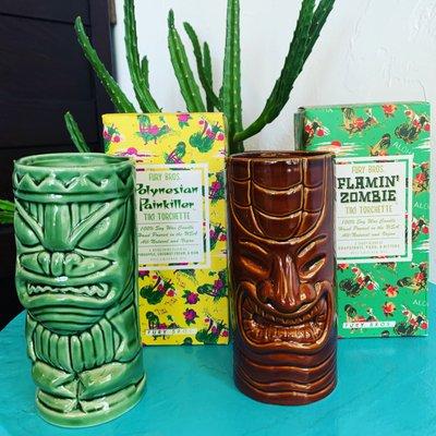 tiki candles. once your candle finishes burning , you have an awesome tiki glass