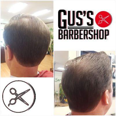 Classic business haircut at Gus's Barbershop