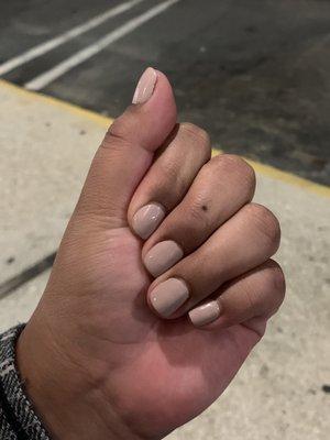 nude gel mani