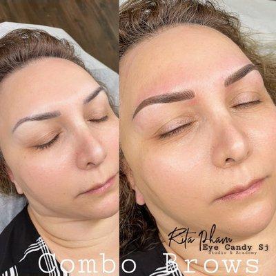 Combo eyebrows did by Rita