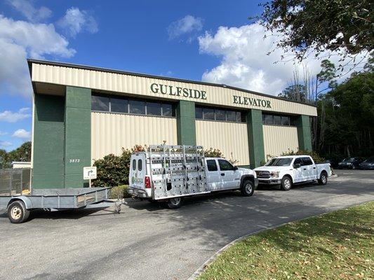 Gulfside Elevator shop and offices located at 3573 Plover Avenue
Naples, Florida 34117