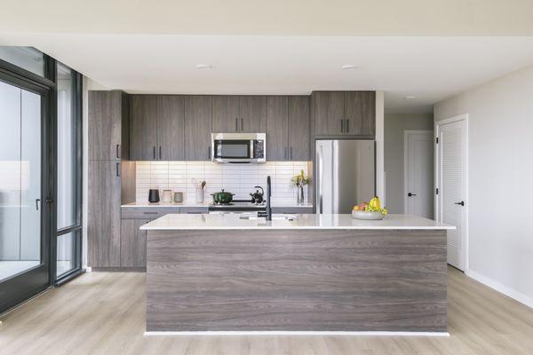 Kitchen of Sage Modern Apartments in National Landing