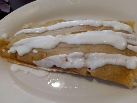 Chicken tamale appetizer