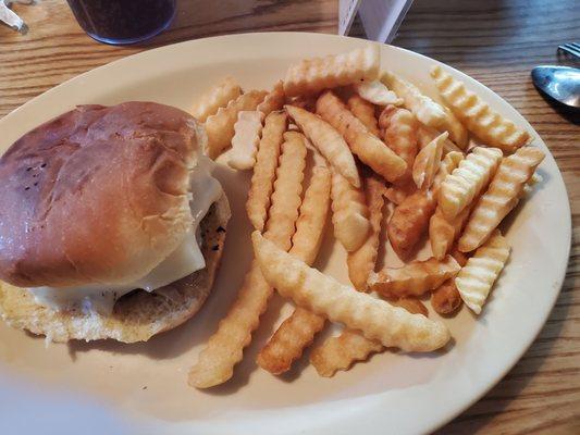 Mushroom Swiss Hamburger