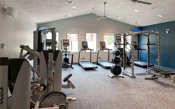 Our renovated 24-hour fitness center and yoga/spin studio.