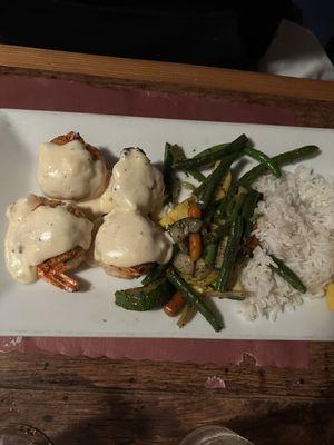 Crab stuffed shrimp