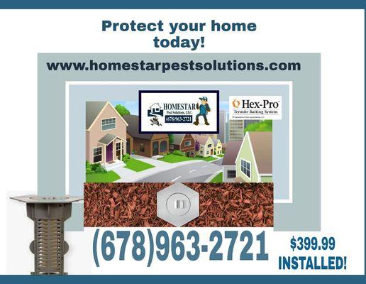 Call today for your FREE Termite and Home Pest Inspection!
Visit www.homestarpestsolutions.com or call (678)963-2721