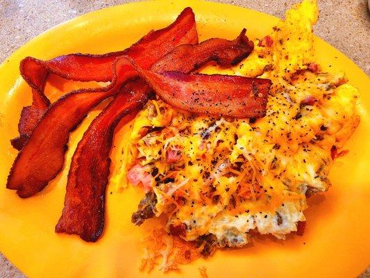 Meat Scramble with Bacon