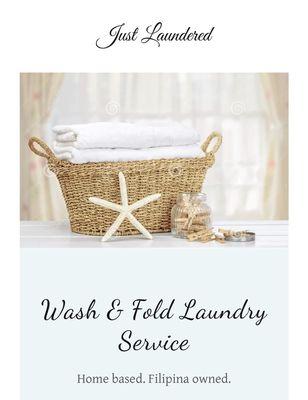 Wash & Fold Service. Home based. Filipina owned.