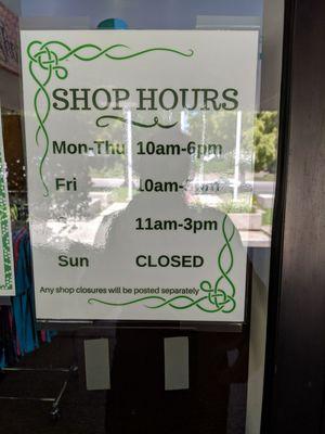 Store hours