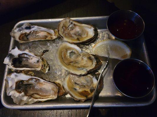 Oysters on the half shell