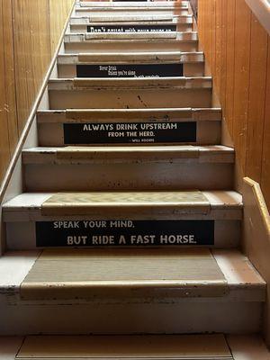 The stairs up to the saloon :) made me smile