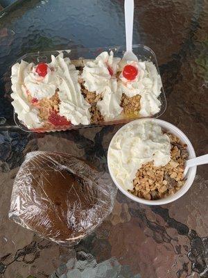 Banana Split, Reese's Cup Sundae, Peanut Butter Gob