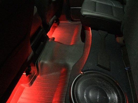 Back seat and custom box with LED