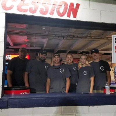 Group serving our community by working concession stand at HCHS football game.