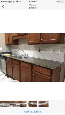 Kitchen backsplash