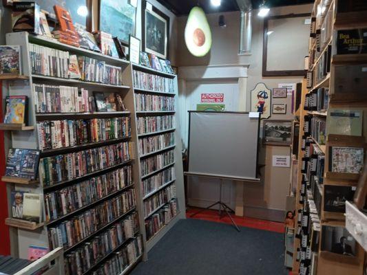 Another shot of the video games and movies section as well as cd's.