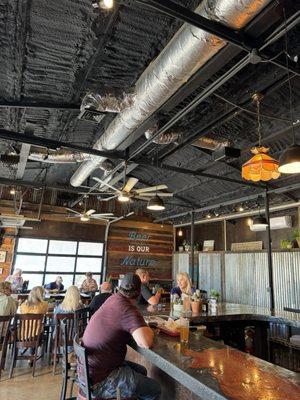 Bar area, live music, indoor seating