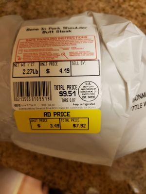 Put the meat in the bags that I paid for to take back to the store with my receipt.