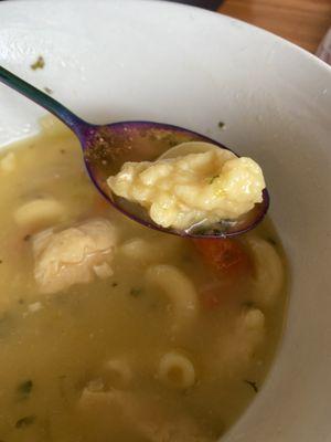 Chicken dumpling soup