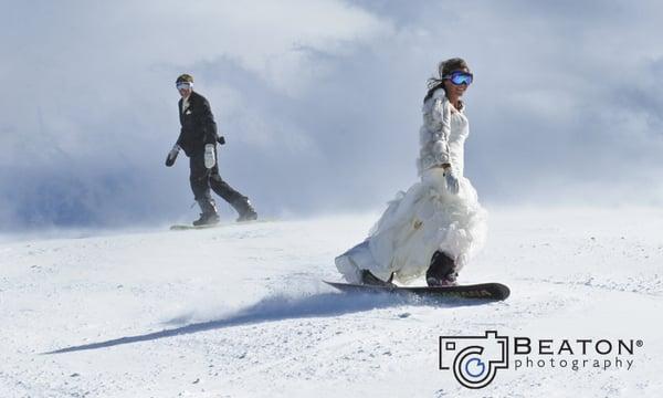 Copper Mountain Snowboarding Bride