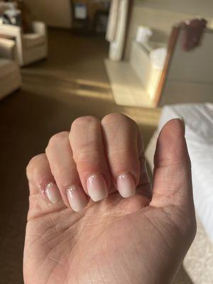 Hand with nails done