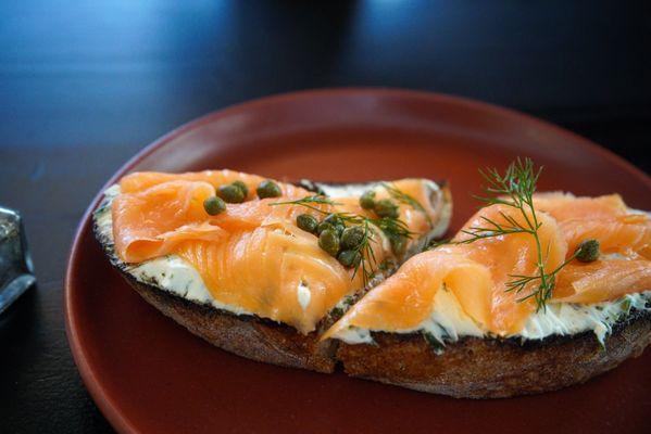 Salmon Toast with Capers