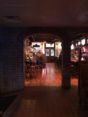 View from the back towards the front. Notice the brick archways