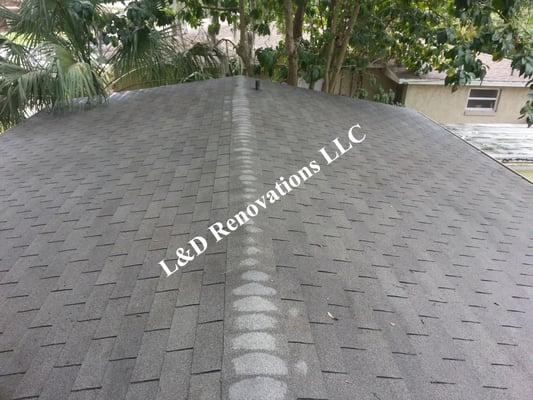 Pressure Washed Shingle Roof