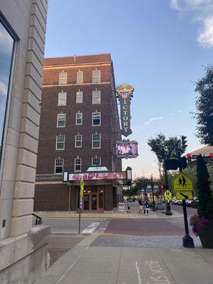 Approaching the Victory Theater