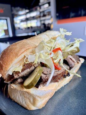 Grinder. House smoked brisket