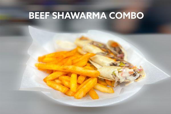 Our Beef Shawarma combo (Fries + Fountain drink)